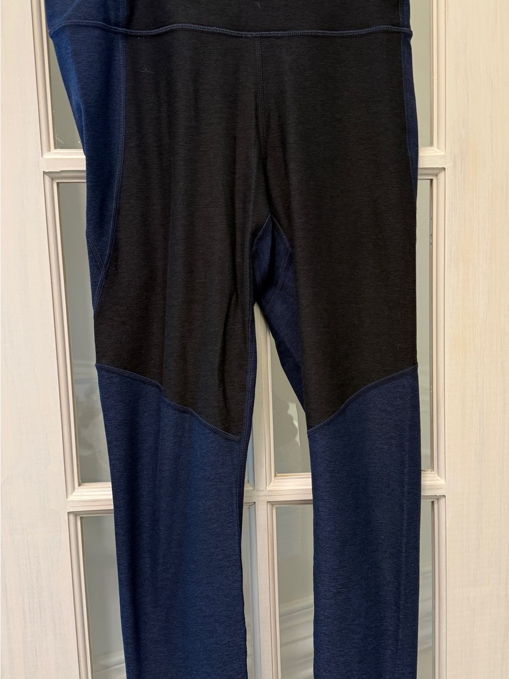 Outdoor Voices Navy and Black Workout Leggings